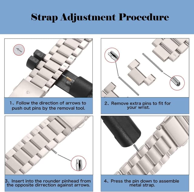 Detalle 2 de MaEiol 22mm stainless strap for Huawei