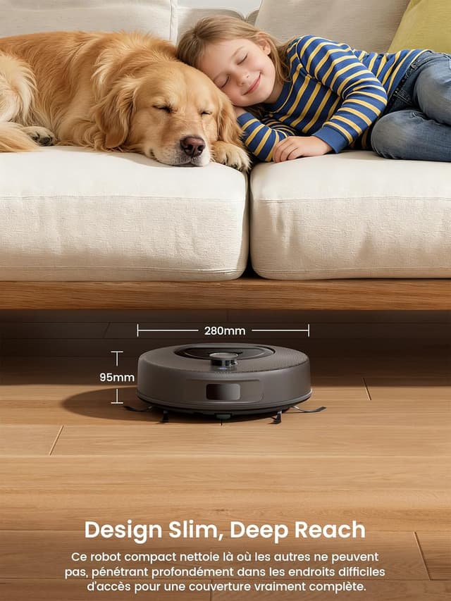 Detalle de Lefant M330 Plus Robot aspirateur laveur 3-en-1 5000 Pa, LiDAR, Freemove 2.0