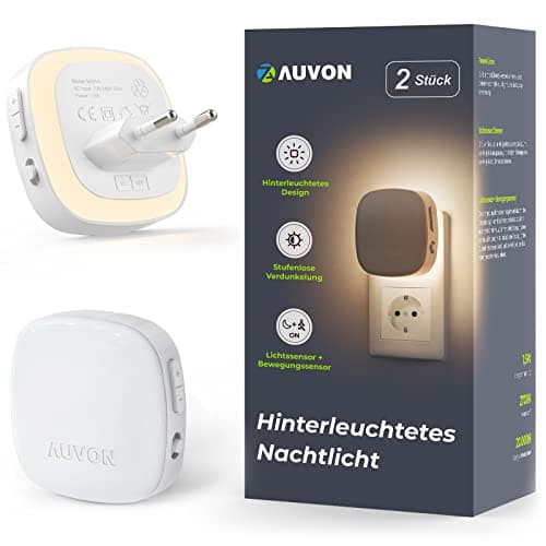 Detalle de AUVON luz nocturna infantil enchufe, 2 uds