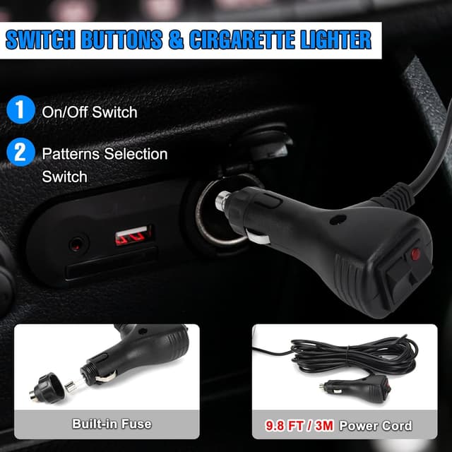 Detalle 2 de I LITTON Blue Strobe Light for Vehicles