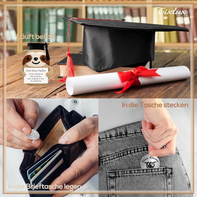 Detalle 2 de Tixlux Pocket Hug Anti Stress Faultier 5x7 cm