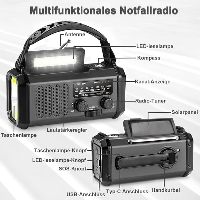 Thumbnail 5 de YIKANWEN Radio de Manivela 20000mAh