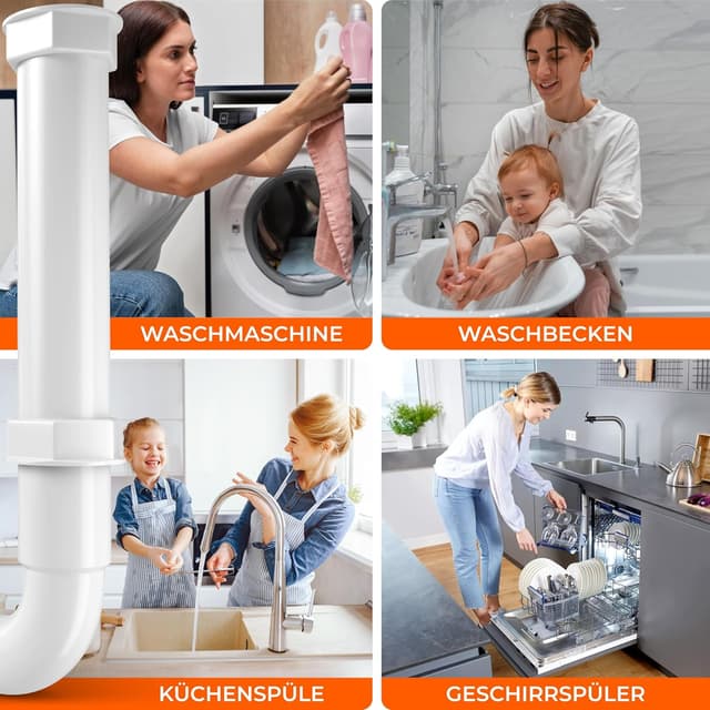 Thumbnail 1 de AquaHeld Siphon Küchenspüle 1 1/2" 40/50mm