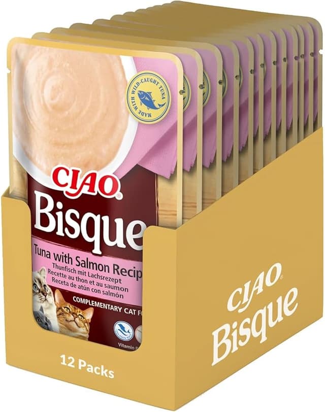 Imagen de CHURU Ciao Bisque Atención a Gatos Atún y Salmon 🐱 en OfertitasTOP