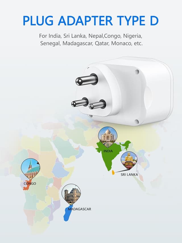 Thumbnail 2 de LENCENT Adaptateur Voyage Type D 20W