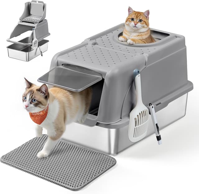 Imagen de Feandrea Bac à Litière en Acier Inoxydable 61x41 en OfertitasTOP