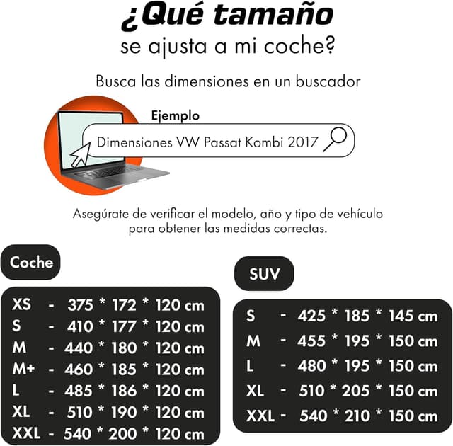 Thumbnail 6 de Upgrade4cars Funda Coche Exterior Anti-Granizo 480×195×150 cm