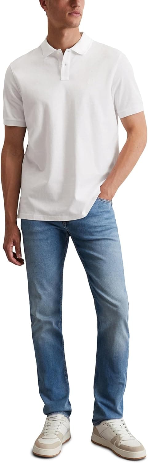 Detalle 2 de Marc O’Polo Herren T-Shirt mit Polokragen B21223053092 (1er Pack)