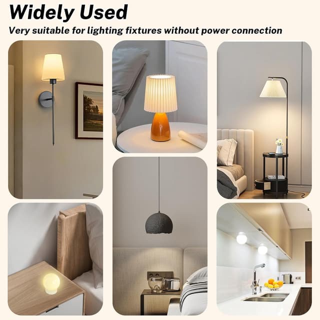 Thumbnail 6 de LED Rechargeable Light Bulb with Remote (Magnetic E27) – 2 Pack, 3 CCT + 9 RGB, 3 Timers