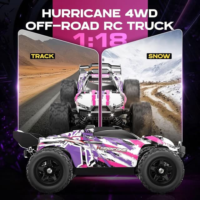 Detalle de YESHIN Voiture télécommandée 1:18 tout-terrain (40+ km/h) – Réplique RC détaillée, résistante à l’eau