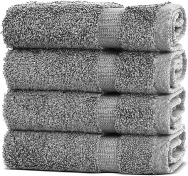 Detalle de Chakir Turkish Linens Turkish Towels (100% Cotton), 4-Pack – Gray