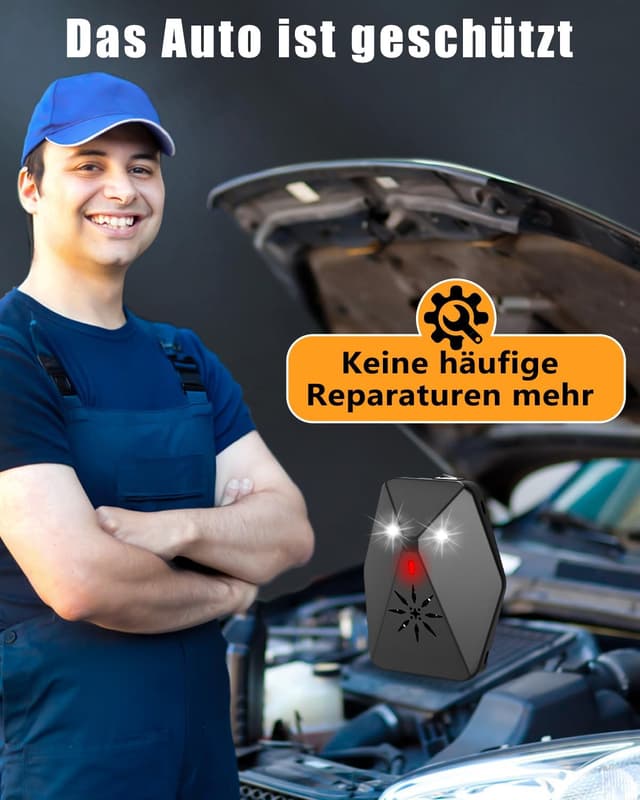 Thumbnail 2 de HAZENS Marderschreck Auto mit Blitzlicht 14–60 kHz