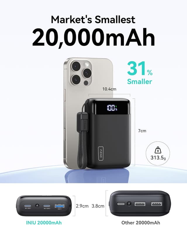 Thumbnail 1 de INIU 20000mAh Power Bank 22.5W