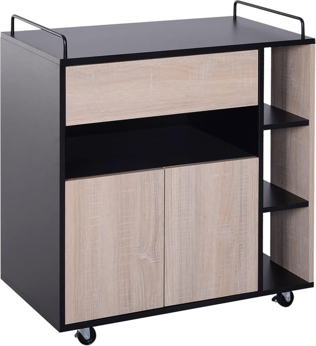 Detalle de HOMCOM Chariot de Service Cuisine à Roulettes