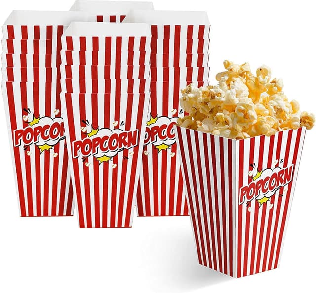 Imagen de MATANA 50 boîtes popcorn rétro 17x9 cm en OfertitasTOP