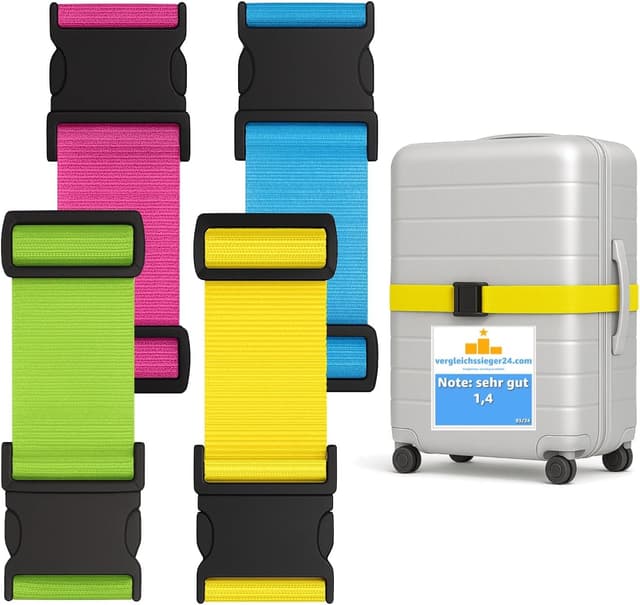 Detalle de Kofferband Set 4 Stück Koffergurt