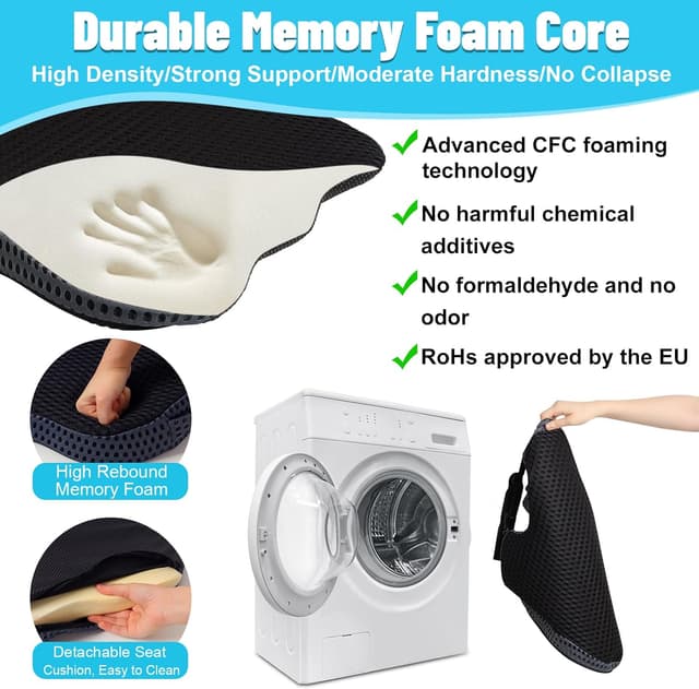 Thumbnail 2 de Omtofo Cuscino a cuneo in memory foam per sedile