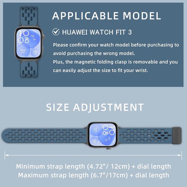 Detalle 2 de MaEiol Huawei Watch Fit strap, blue