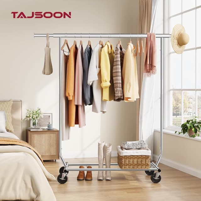 Thumbnail 6 de Tajsoon heavy duty clothes rack 350 lbs