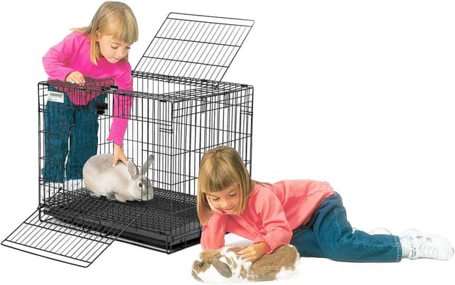 Detalle 2 de MidWest Homes for Pets Small Wabbitat Rabbit Cage with Grid Mesh Floor and Removable Tray