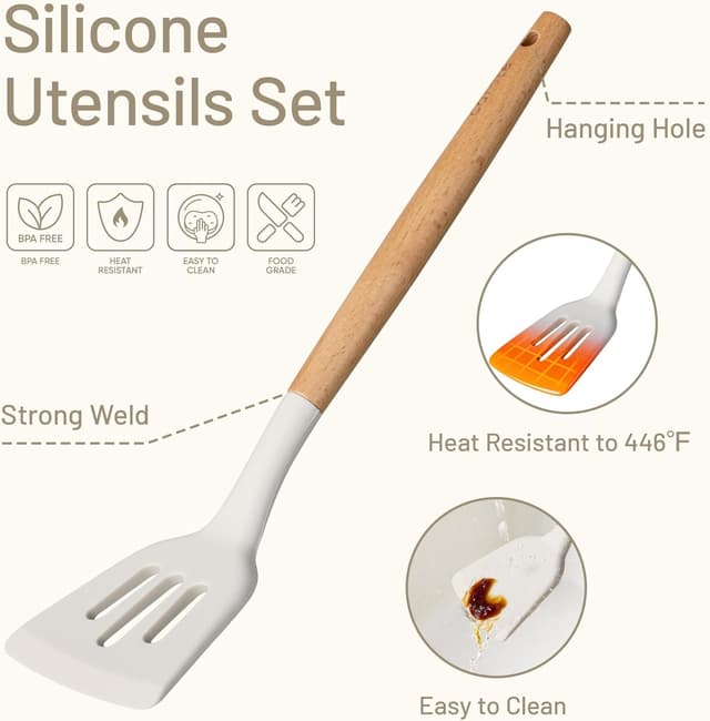 Thumbnail 2 de CAROTE Silicone Cooking Utensils Set 10 Pc