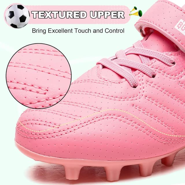 Detalle de BUWTDAY Kids Soccer Cleats (Boys & Girls) for Firm Ground Youth Football Shoes