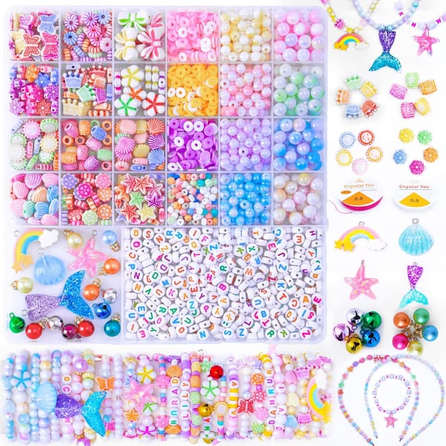 Detalle de MiuCo Perlen Set Kinderarmbänder ab 5 Jahren