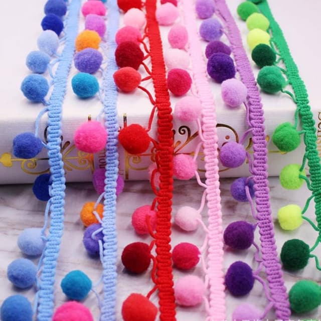 Thumbnail 4 de EXCEART 4.5 M Bommelborte in 5 Farben