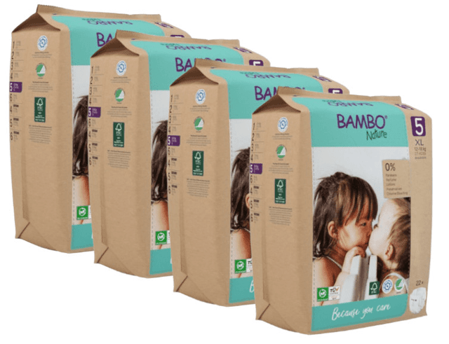 Detalle de Bambo Nature Pañales T5 (12-18 Kg) Eco 4x22 uds 🌱