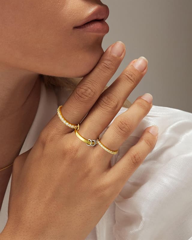 Detalle de Rajputana Sterling Silver ring set L-T