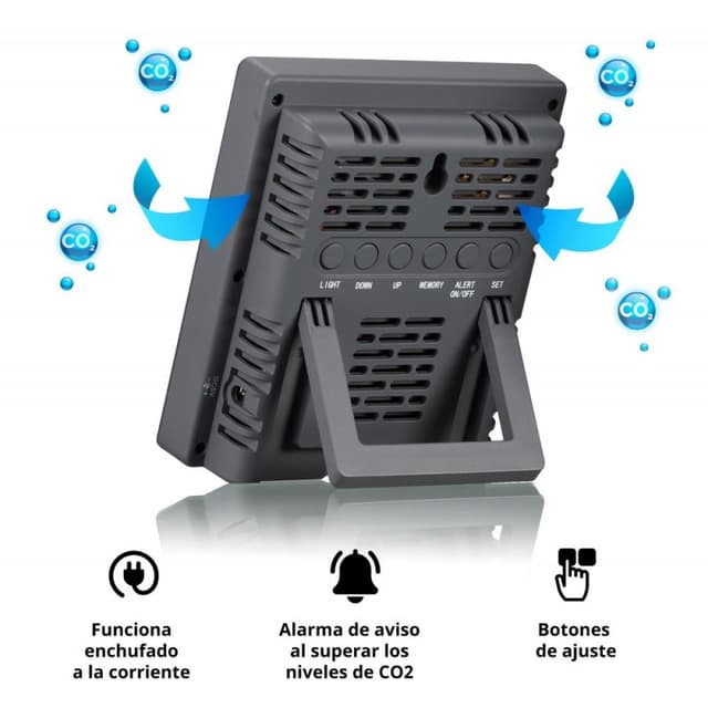 Detalle 2 de Bresser Smile Medidor CO2 3 en 1