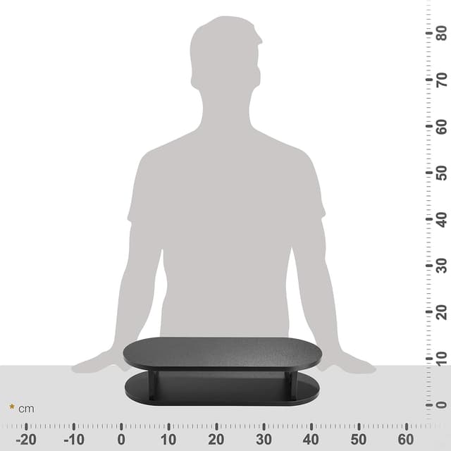 Detalle de RICOO Réhausseur d’écran 60 x 24 x 13 cm FS0116 : support ergonomique avec rangement