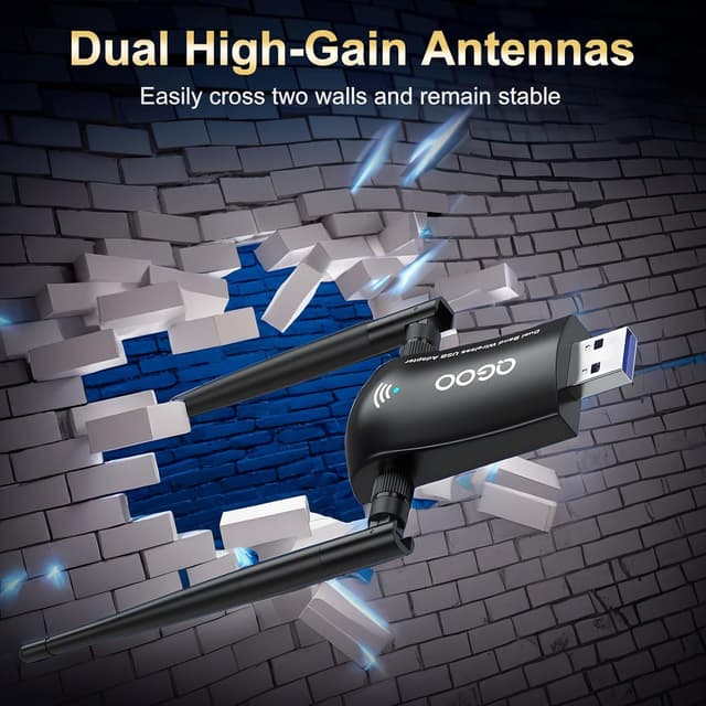 Detalle 2 de QGOO AC1300 WiFi Adapter 📡