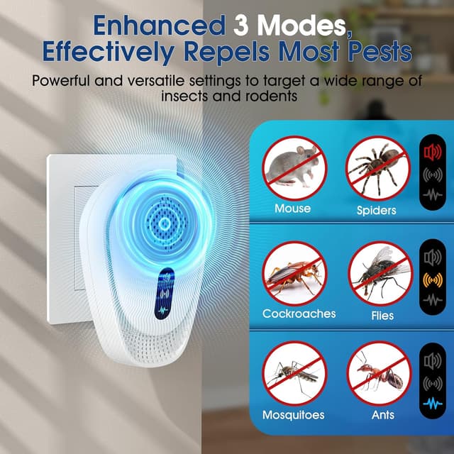 Thumbnail 1 de 2026 Upgraded Ultrasonic Pest Repellent 6-Pack for Home 🐜