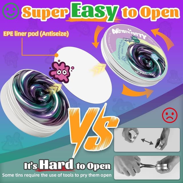 Thumbnail 4 de WATERELF Galaxy Putty Slime 3.2 oz sensory toy