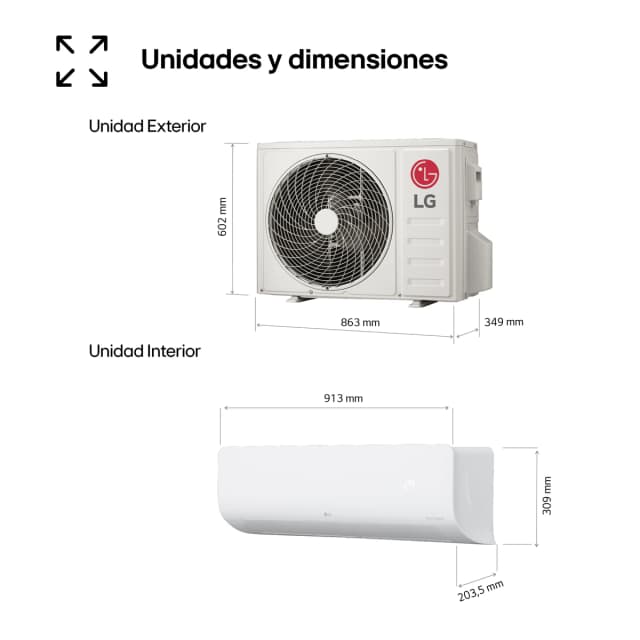 Detalle 2 de LG Aire acondicionado Inverter 1x1 4343 Frig