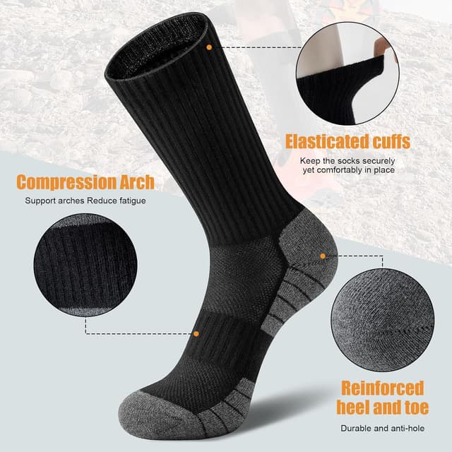 Detalle de Niorasen Mens Sports Socks 6 Pairs