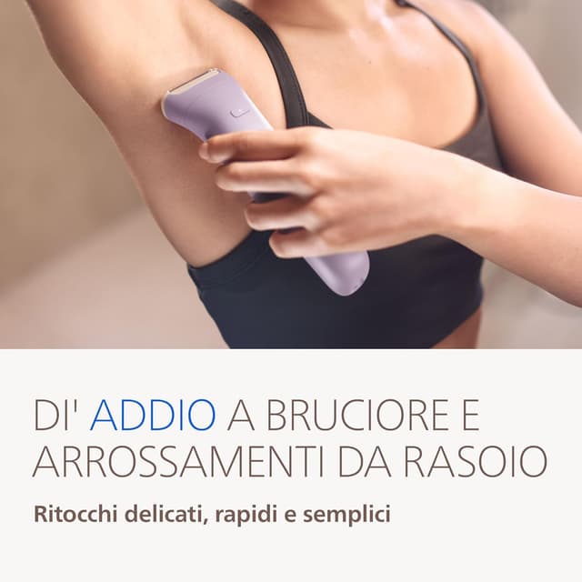 Detalle 2 de Philips Epilatore Serie 9000 BRE729/00 Wet & Dry senza fili: epilazione corpo, viso e zona bikini con ProGuide