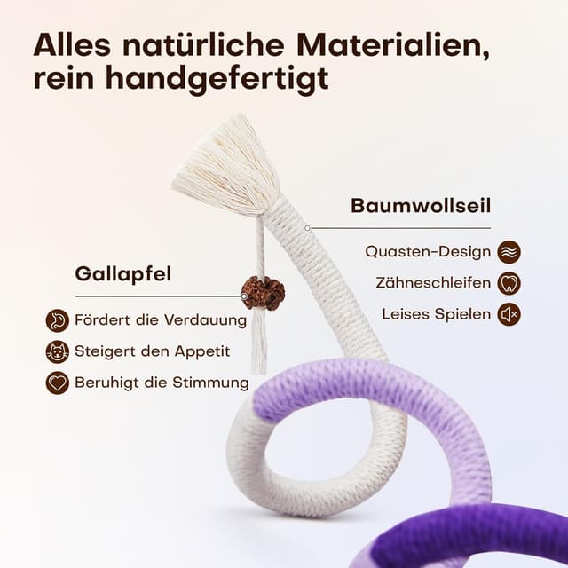 Detalle de Potaroma Kauspielzeug 3er Set 🐱