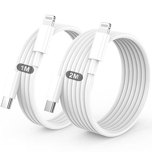 Detalle de BSTOEM Cable USB-C a Lightning (2 unidades 1 m + 2 m) con Power Delivery hasta 27W