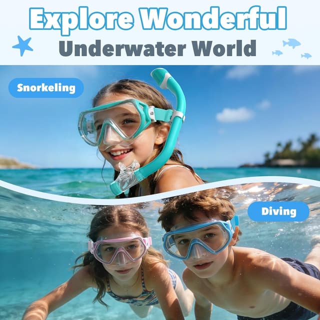 Thumbnail 6 de Kinder-Taucherbrille Findway 4-16 Jahre