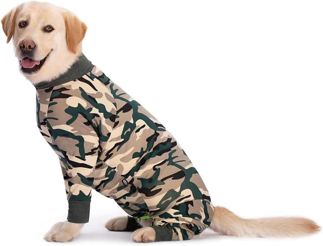 Detalle de Lightweight Cotton Dog Pajamas Jumpsuit for Medium & Large Dogs (Anti-Hair Recovery Onesie)