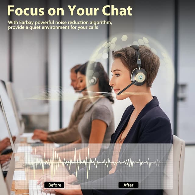 Detalle 2 de Earbay Wireless Headset V5.3 50h