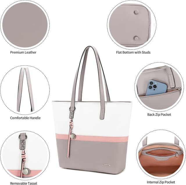 Detalle de Pomelo Best borsa tote donna grande 32 cm