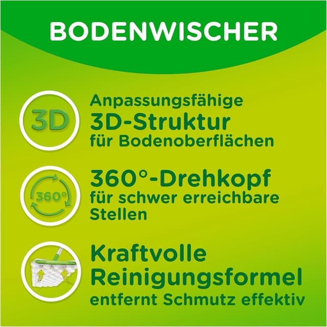 Thumbnail 6 de Swiffer Bodenwischer Nachfüllpackung 90 Tücher 🧹