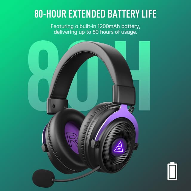 Thumbnail 6 de EKSA E900WT wireless gaming headset with 2.4GHz USB dongle and Bluetooth 5.4