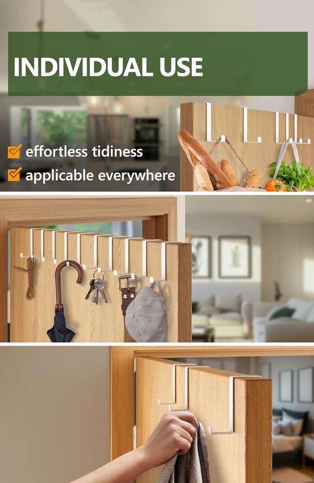 Thumbnail 3 de 4smile Over Door Hook Set of 10