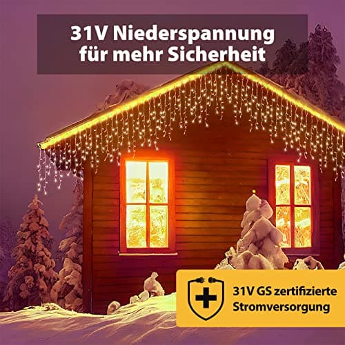 Thumbnail 3 de SALCAR 5m Guirnalda de luces 200 LED blanco cálido 🎄