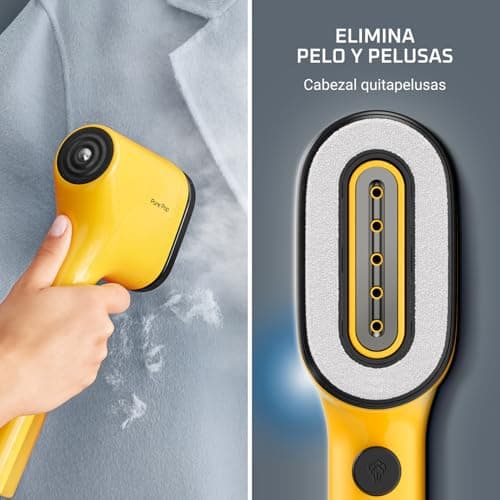 Detalle de Rowenta Pure Pop DR2026: cepillo de vapor de 1300 W con cabezal reversible para planchar y quitar pelusas