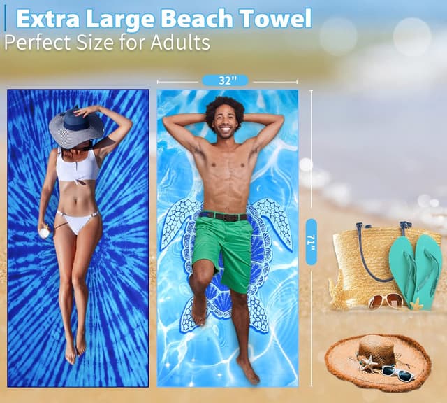 Thumbnail 3 de Microfiber Oversized Beach Towel 180x80 cm 🏖